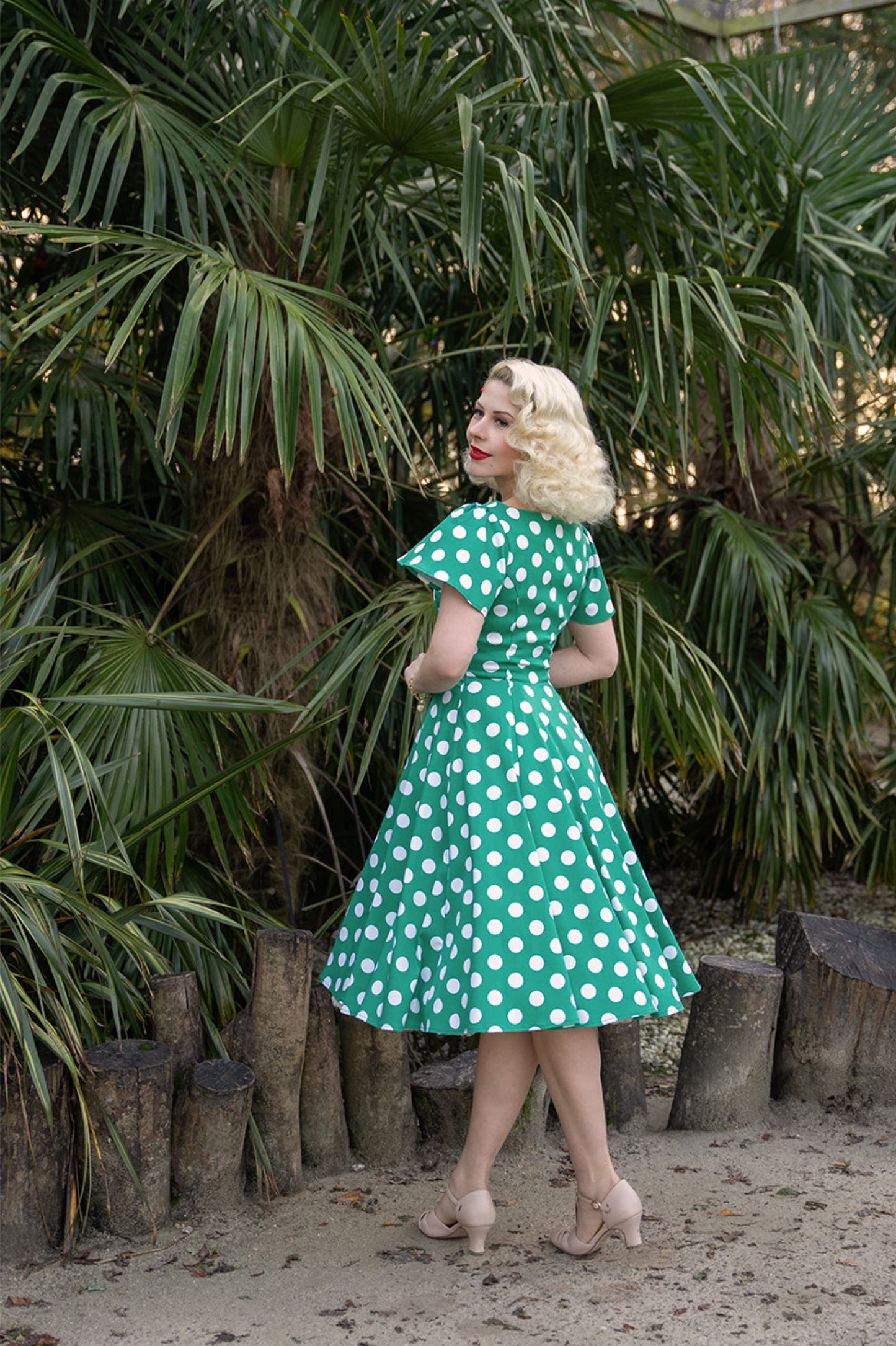 Nina Polka Dot Swing Dress