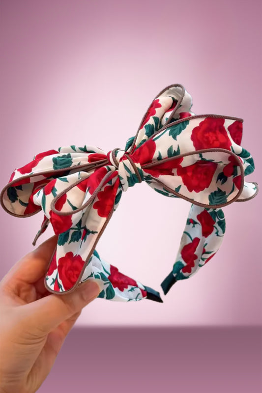 Rose Headband in White