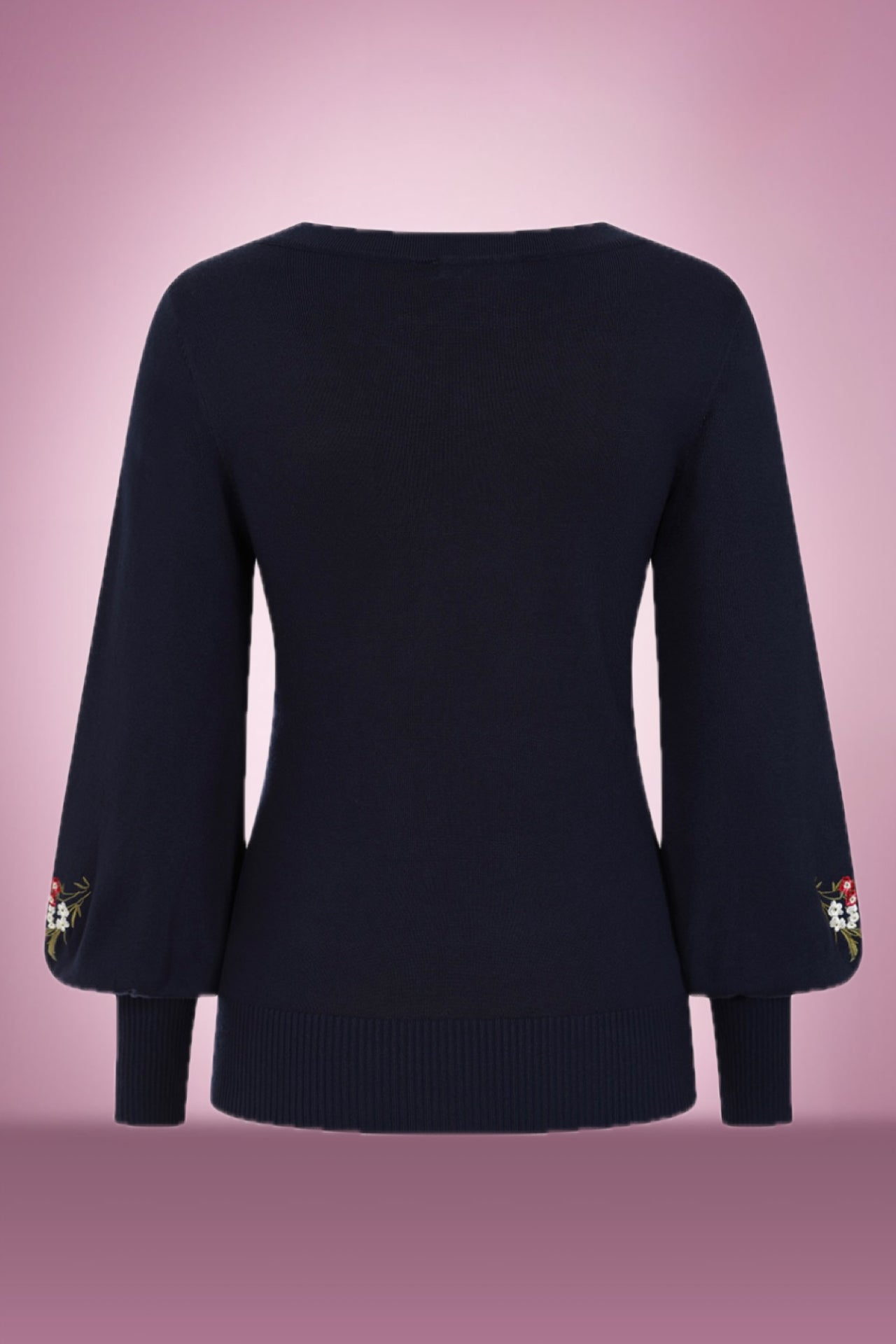 Navy Carla Romantic Floral Jumper