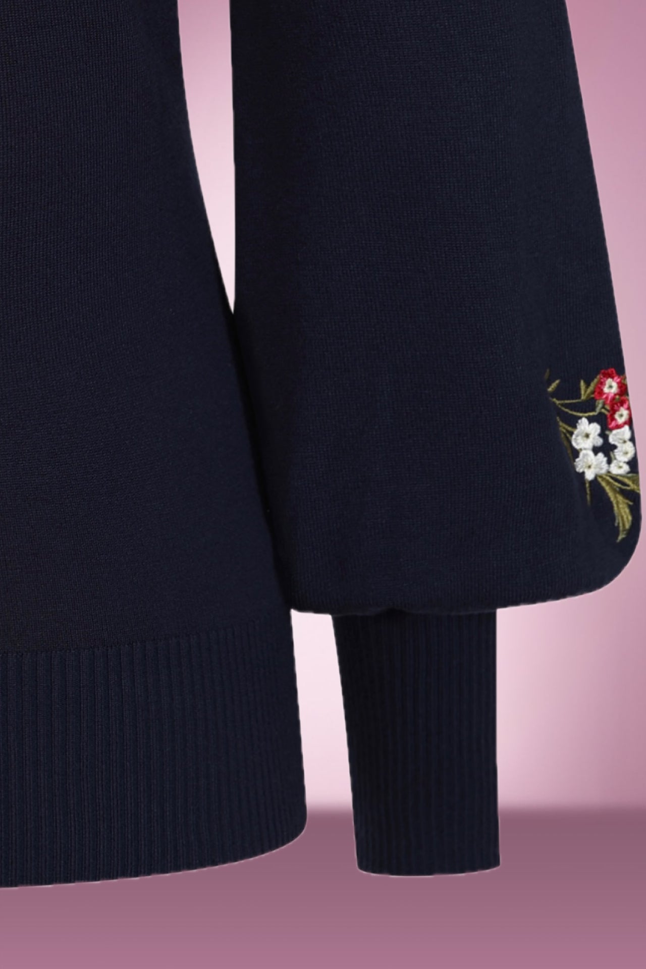 Navy Carla Romantic Floral Jumper