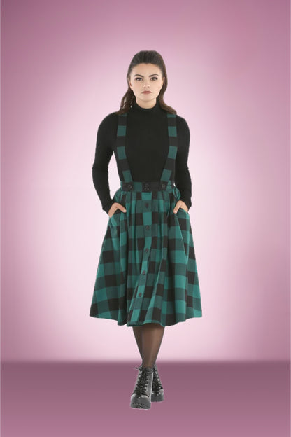 Nirvana Check Pinafore Skirt