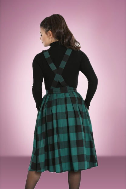 Nirvana Check Pinafore Skirt