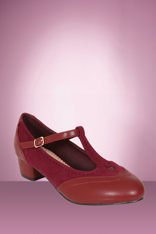 Betty Brogues Burgundy