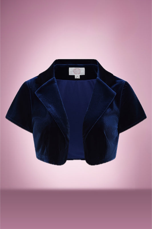 Royal Blue Vivienne Velvet Bolero