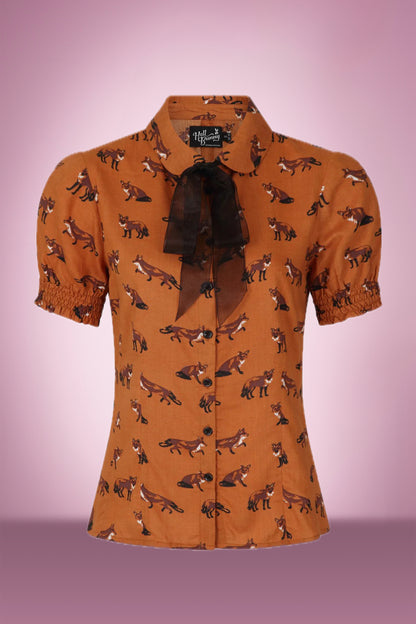 Foxy Blouse in Brown
