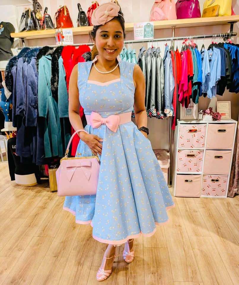 Spring Ditsy Swing Dress
