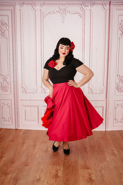 Red Carmen Circle Skirt – Pocket Watch and Petticoats