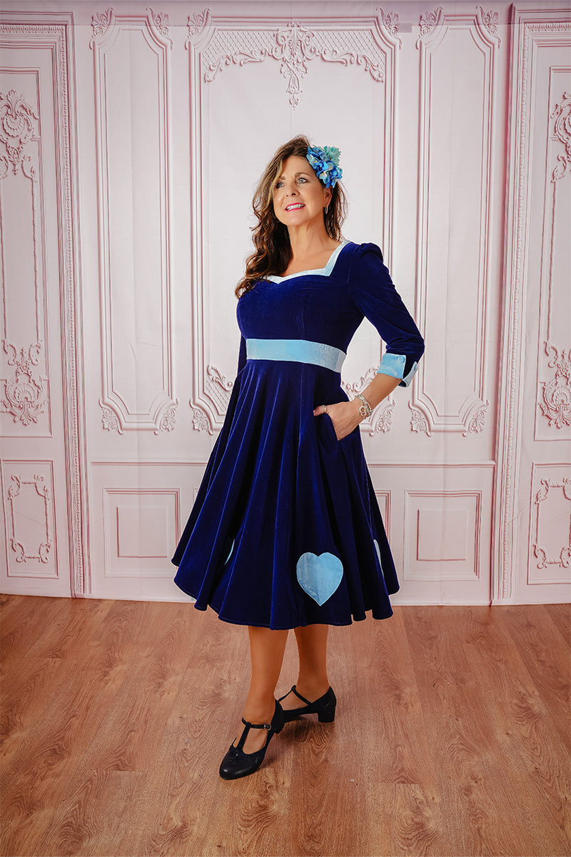 Alice Swing Dress on Model with hands in pockets