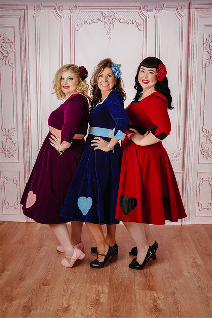 Cheshire Swing Dress Full Body Models in Different Colour Variations Full Group Shot Variations