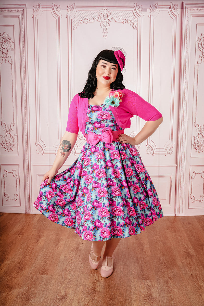 Grace Swing Dress Front Image on Model with Skirt Spread