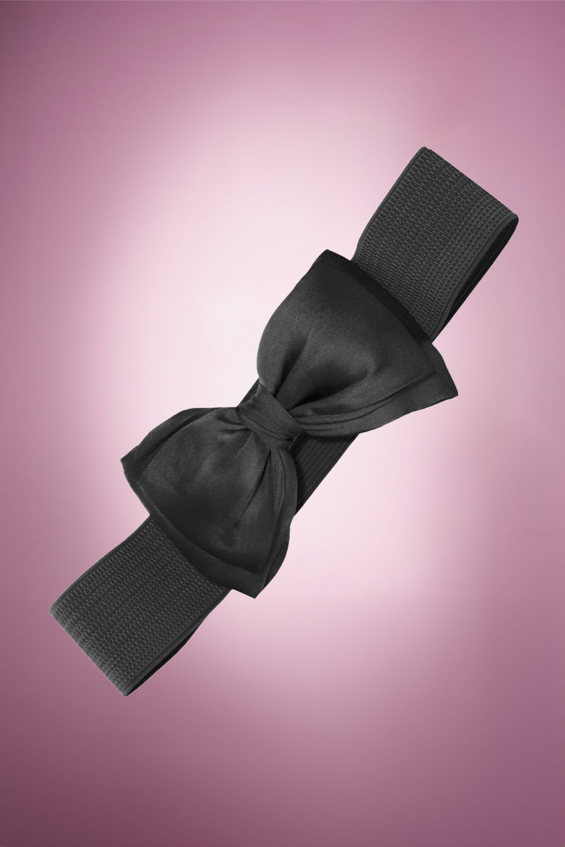 Beau Bow Belt in Black Product Photo