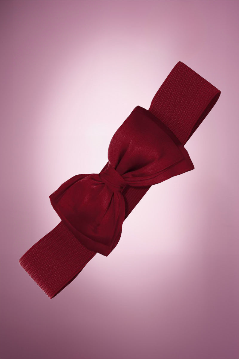 Beau Bow Belt in Burgundy Product Photo