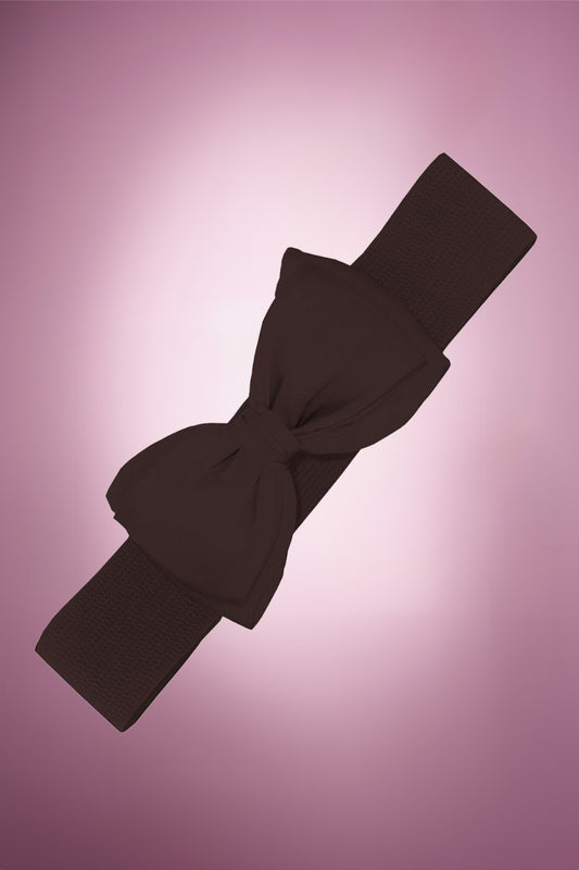 Beau Bow Belt in Dark Brown Product Photo