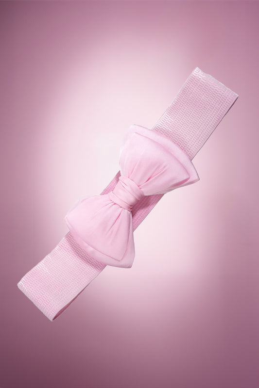 Beau Bow Belt in Baby Pink Product Photo