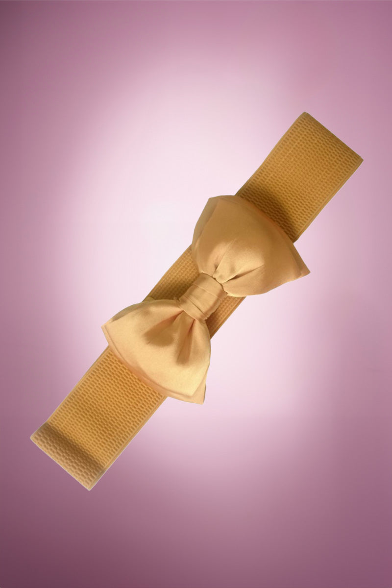 Beau Bow Belt in Mustard Product Photo