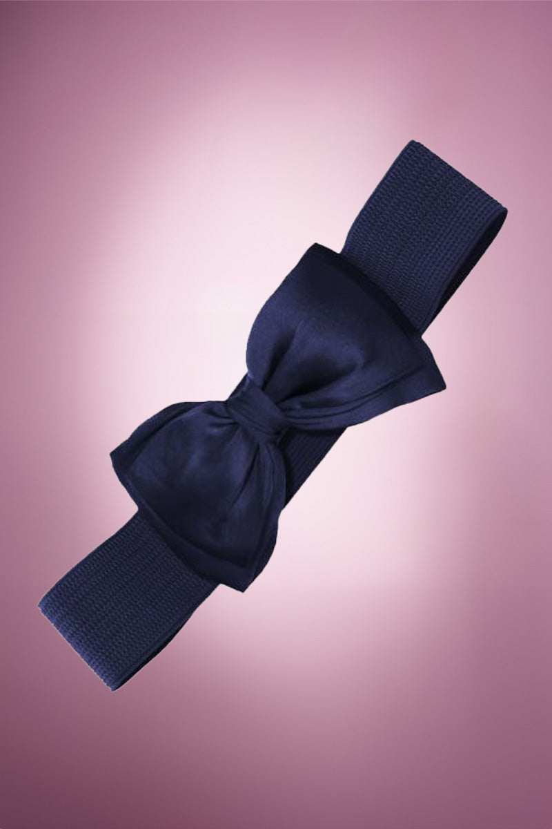 Beau Bow Belt in Navy Product Photo